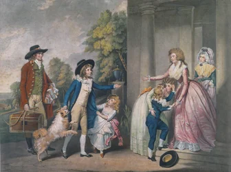 Dulce Domum o El regreso de la escuela, grabado por John Jones, 1790
